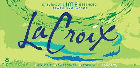 12 Oz (pack 8) La Croix Sparkling Water, Lime, Fl