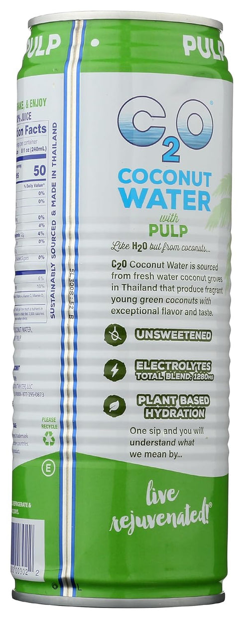 C2O 17.5 Pure Coconut Water with Pulp, Fluid Ounce