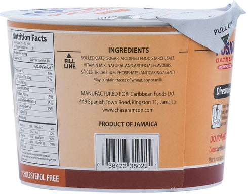 FOSKA OATS 2.6 (Pack 12) Foska Oatmeal Instant Porridge, Almond, Ounce