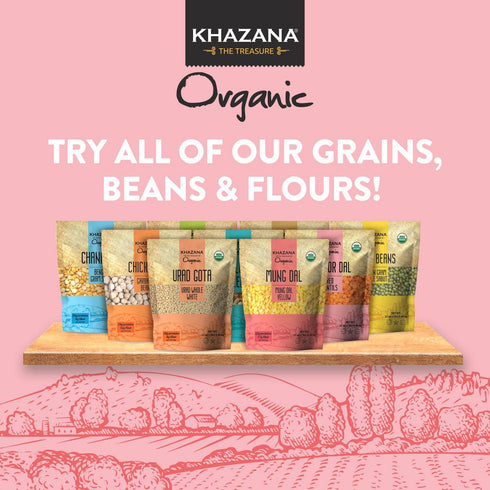 7lb Khazana Organic Masoor Dal - Red Lentils | Non-GMO, Gluten Free & Kosher | Authentic Lentils From India