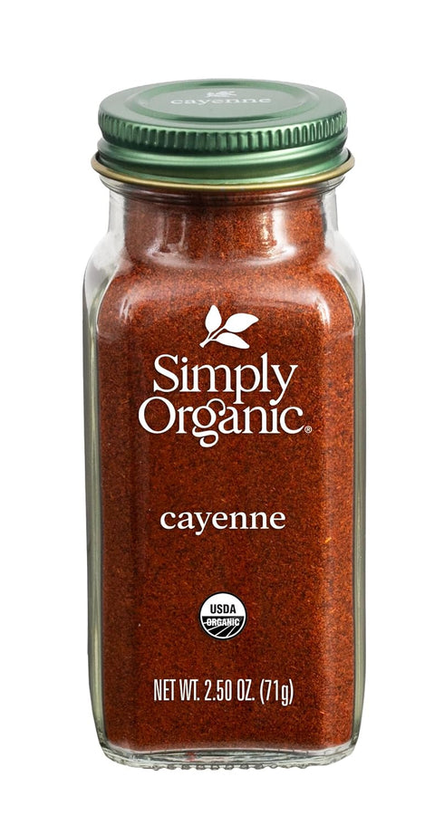 Simply Organic Cayenne Pepper, 2.89 Ounce, Pure, Organic, No GMO's, Kosher Certified
