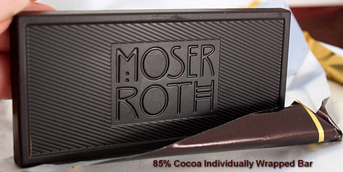 Moser Roth 6 Pack 85% Boxed ~ Cocoa Dark Chocolate ~ Fine German Chocolate Bar (s) ~ With Bonus Sample!