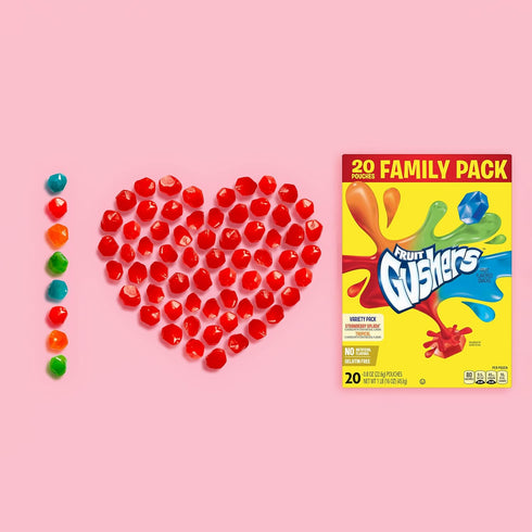 Pack, 20 (Pack 6) Betty Crocker Gushers Fruit Flavored Snacks, Variety Strawberry and Tropical, ct