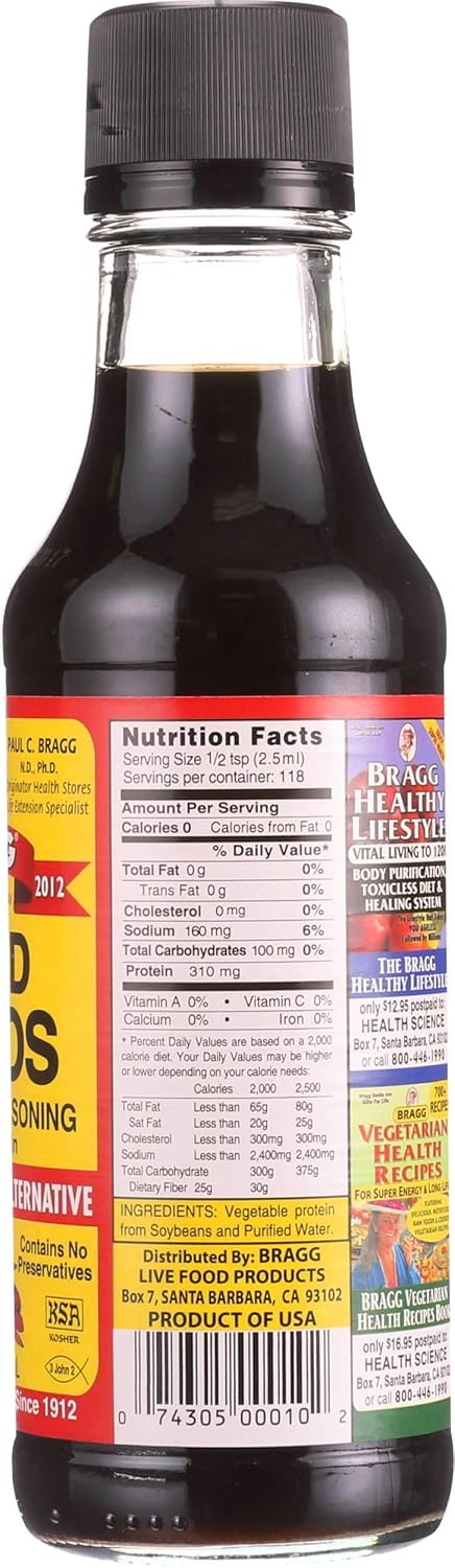 Bragg All Natural Liquid Aminos All Purpose Seasoning, 10 oz