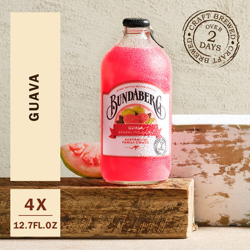 12.7 oz, 4 Count (Pack 2) Bundaberg Sparkling Fruit Drink, Guava, fl