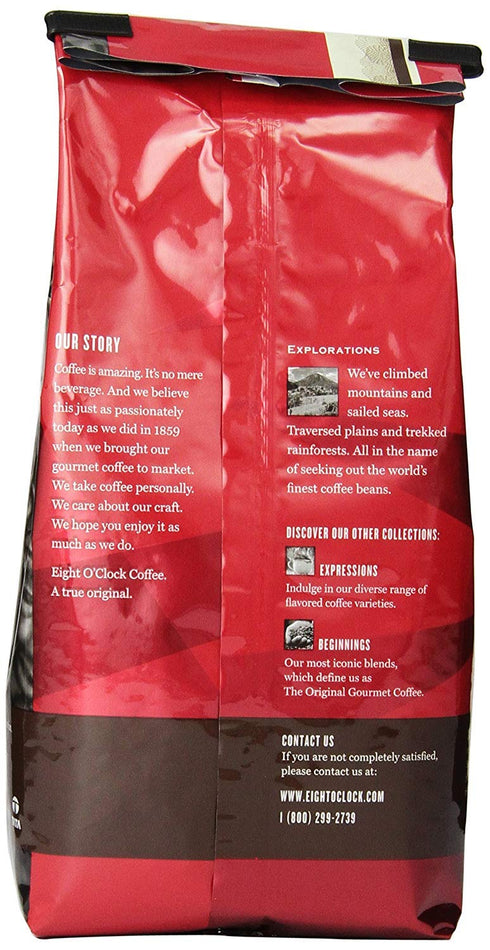 Eight O'Clock Coffee 100% Colombian Peaks Whole Bean Coffee, Medium Roast, 11 Ounce (Pack of 1) - Rich, Winey, Full