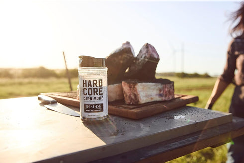 Hardcore Carnivore Black - Activated Charcoal Meat Seasoning Rub (13 oz Shaker), Texas-Made Blend for BBQ and Grilling