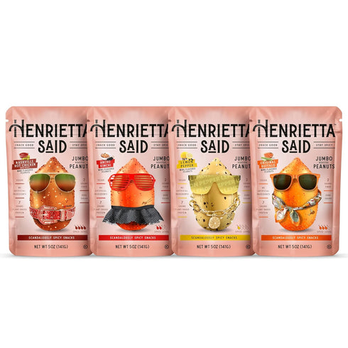 Pack Packed 4 (5-oz) Packs Henrietta Said Wing-Flavored Peanuts - Variety - Truly Good Foods Shelled Snacking Nuts