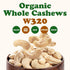 8 Food to Live - Organic Cashews, Ounces Whole, Unsalted, Non-GMO, Kosher, Raw, Vegan, Bulk
