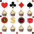 Boao 48 Pieces Poker Theme Party Decorations, Cupcake Toppers and Las Vegas Cake Decorations for Birthday Favors