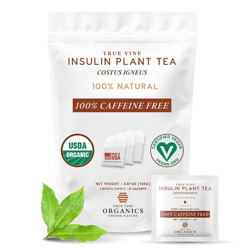 True Vine Insulin Plant Tea (USDA Organic) Herbal Organic Tea Bags for