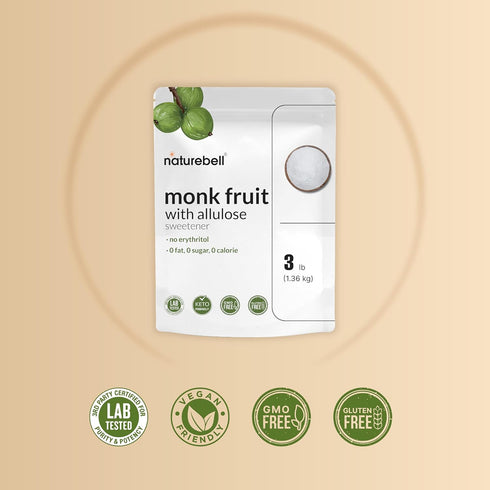 3 0 0 0 1:1 Monk Fruit & Allulose Sweetener with No Erythritol, Pounds | Aftertaste, Calories, Net Carbs Sugar