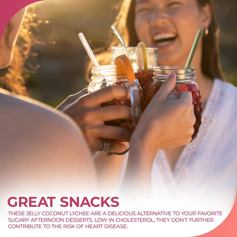 Fusion Select Mango Jelly - Fruity Coconut Gel Snacks & Drinks - Toppings or Add-Ons for Bubble Teas, Yogurt, Ice
