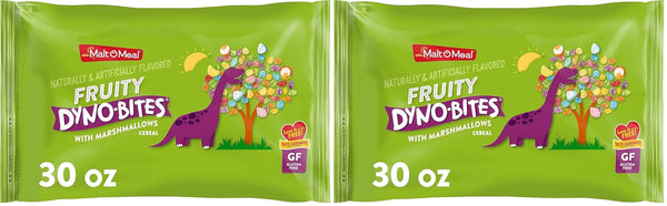 Malt-O-Meal Fruity Dyno Bites Cereal with Marshmallows, Gluten Free Breakfast Cereal, Marshmallow