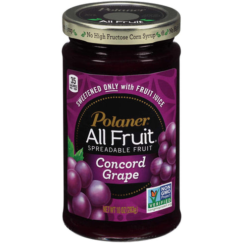 Polaner All Fruit With Fiber Grape Spreadable Fruit, 10 oz