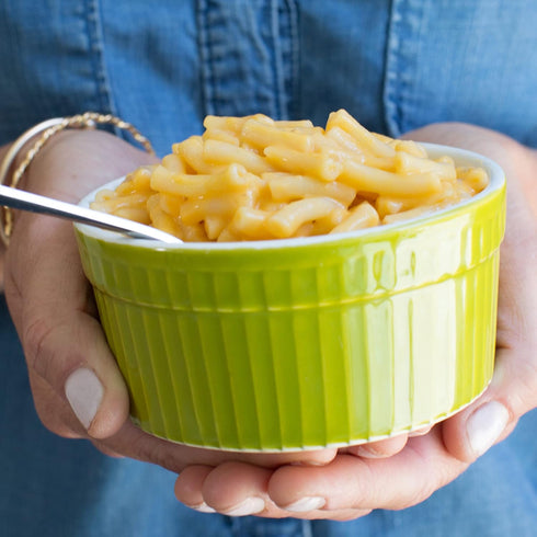 6 oz Annie's Vegan Mac and Cheddar Flavor Pasta and Sauce, Organic, Plant Based, Dinner Side or Snacks