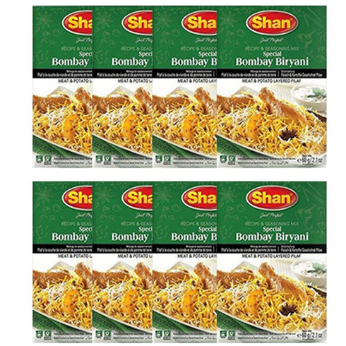 Shan - Bombay Biryani Masala Seasoning Mix, 2.1 oz (Pack of 8)