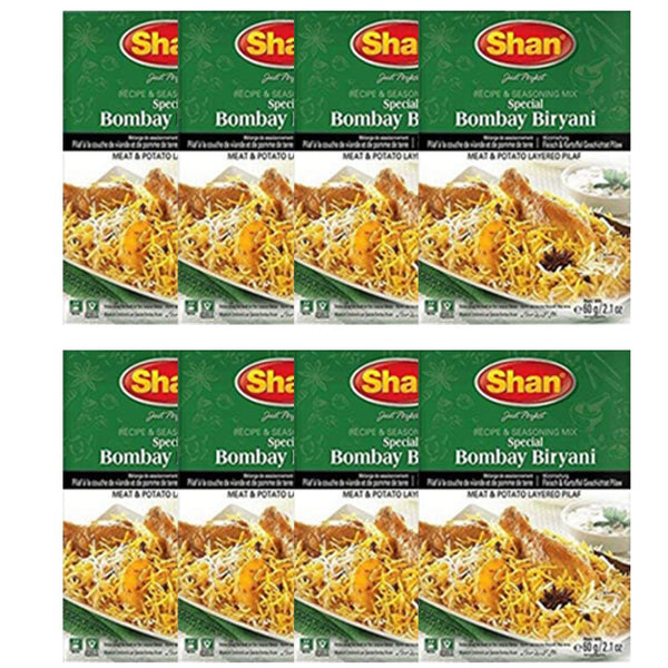 Shan - Bombay Biryani Masala Seasoning Mix, 2.1 oz (Pack of 8)