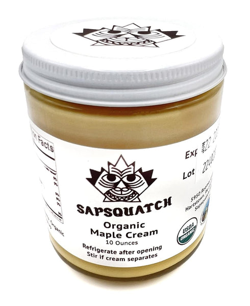 20 Sapsquatch Organic Maple Cream - Ounces - Pure Maple Cream Butter Spread