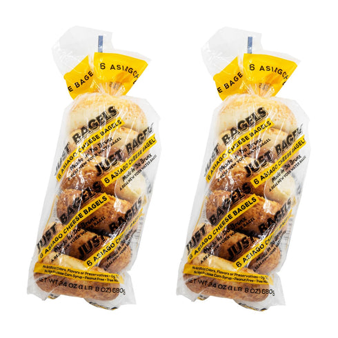2 Packs 6 Pack 12 Just Bagels - Asiago Bagels - Of Bagels Per - Total. Non-GMO.