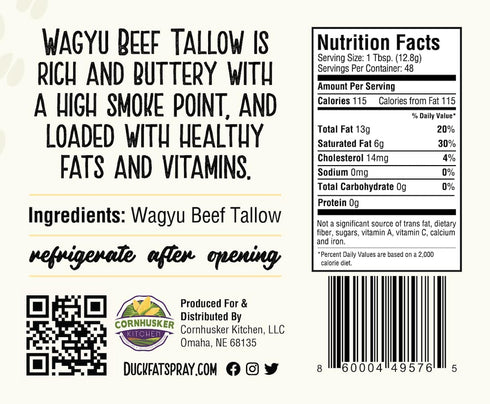 Cornhusker Kitchen 1.5lbs Premium Rendered Tub (Wagyu Beef)