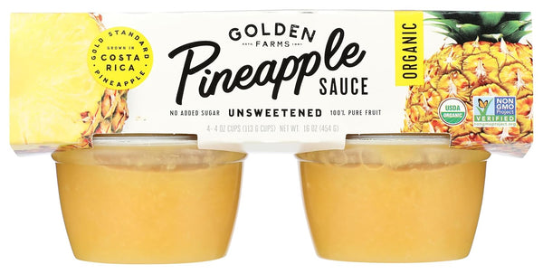 Golden Farms Pineapple Cups, Single Ingredient Healthy Snacks (Pack of 4), 100%