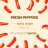 9.88oz Gusta Pepper Compote in Olive Oil on a Bed of Spices - Made in Italy - Organic Bell Peppers Glass Jar with Extra