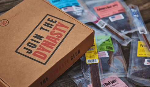 Pack 6 Pack Jerky Dynasty Fatman's Beef Jerky Variety - Flavors Including Spicy Habanero, Green Chile & Savory Garlic