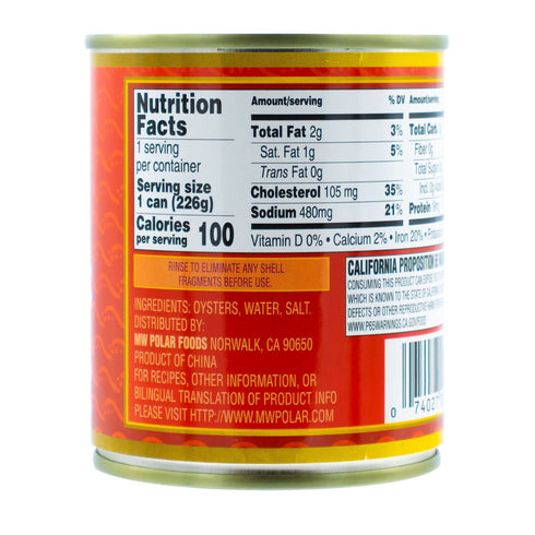 8-Ounce (Pack 12), (100-74027-021741) MW Polar Oysters Pieces, Cans of Oyster Pieces