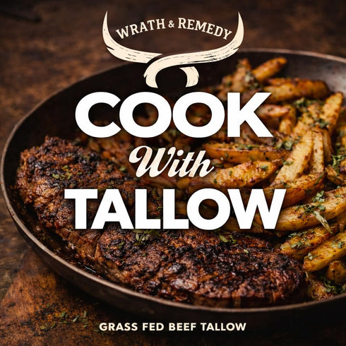 (14 oz) 100% Beef Tallow for Cooking US-Made, Grass-Fed and Finished Beef Fat, Rich Flavor Pure Beef Tallow for Deep
