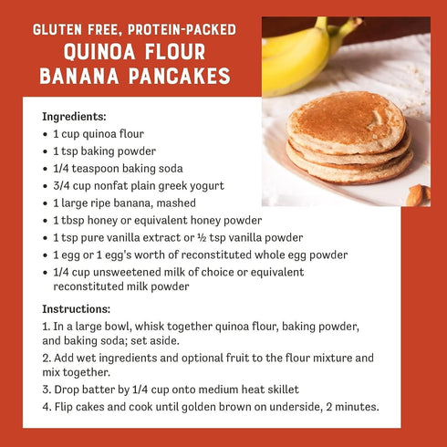 2 lb Judee's Quinoa Flour - Made In USA, Non-GMO, Vegan - Great for Making Pancakes, Muffins, Pie Crusts, Quiches