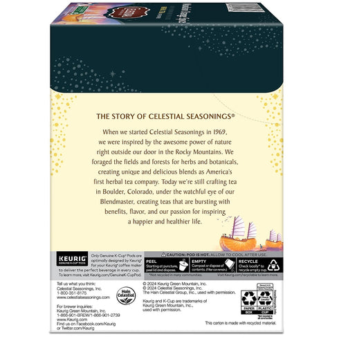 Celestial Seasonings 24/Box (14735) Mandarin Orange Spice Herbal Tea, Keurig K-Cup Pods