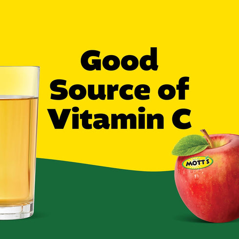 100% 2 100% 8 Oz (Pack 48) Mott's Original Apple Juice, Servings Of Fruit, Fruit Juice, Gluten-free, Caffeine-free