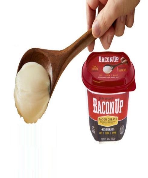 Generic 14 oz (1 Spoon)(pack 14oz Authentic Bacon Grease Rendered Bacon Fat Bacon Up Bundle with wood spoon to perfect