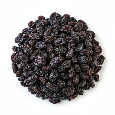 Kernelia Nuts Black Raisins Seedless Naturally Dried, Soft Chewy Dried Grapes Snack, Naturally Sweet