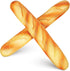 2pcs 13. 6" DOITOOL Artificial Baguette, Realistic Fake Bread Loaf for Kitchen Decoration, Soft Pu Simulation Food