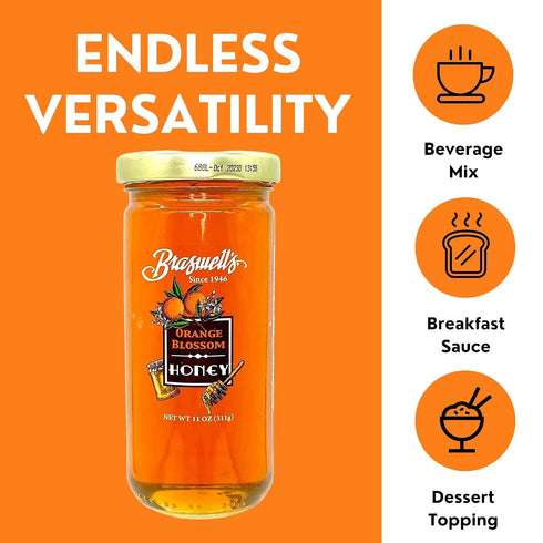 Braswell's Premium Orange Blossom Honey - A Gourmet Delight