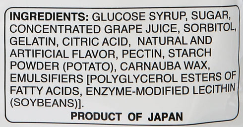 Kasugai Japanese Fruit Gummy Candy - Grape, 107g