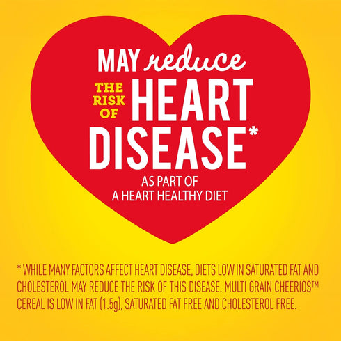 18 oz Multi Grain Cheerios, Heart Healthy Breakfast Cereal, Gluten Free, Family Size