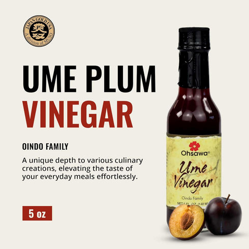 5 Oz Ohsawa - Oindo Ume Plum Vinegar - Macrobiotic, Vegan and Gluten-Free - Fl