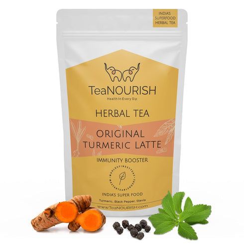 Inflammation Immunity 100% 3.53oz/100g TeaNOURISH Original Turmeric Latte | Golden Milk Powder | Authentic Indian