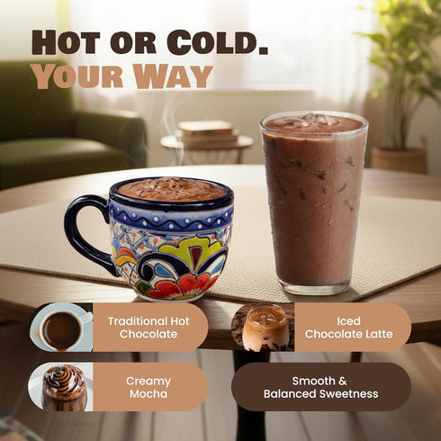 15 Mexican Drinking Chocolate Authentic Mexican Hot Chocolate, Real Cacao, Cane Sugar Free, Blood Sugar Friendly