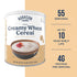 55 10 Creamy Wheat Cereal Can Emergency Food Supply, Servings, Year Shelf Life - Instant Breakfast Food and Healthy