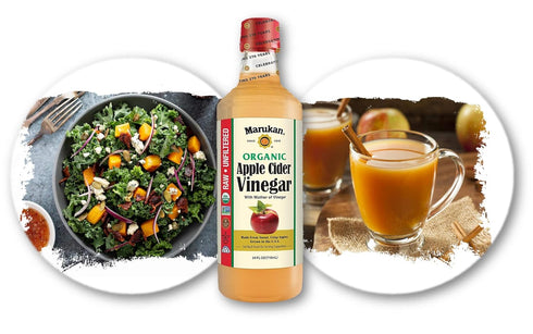 24 (Pack 1) Marukan Organic Apple Cider Vinegar, Ounce Glass Bottle