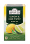 Ahmad Tea Black Tea, Lemon & Lime Twist Teabags, 20 ct - Caffeinated & Sugar-Free