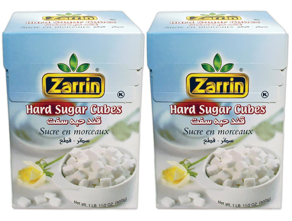 Zarrin Hard Sugar Cubes (2 PACK) - 500G | 17.6 Oz, (Slow