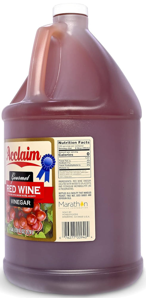 Acclaim 128 (1 5% Gourmet Red Wine Vinegar, Ounces Gallon) - Acidity