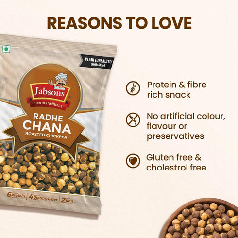 (3 pack), 200g 3 Jabsons - Roasted Chana Chickpeas x (Plain)