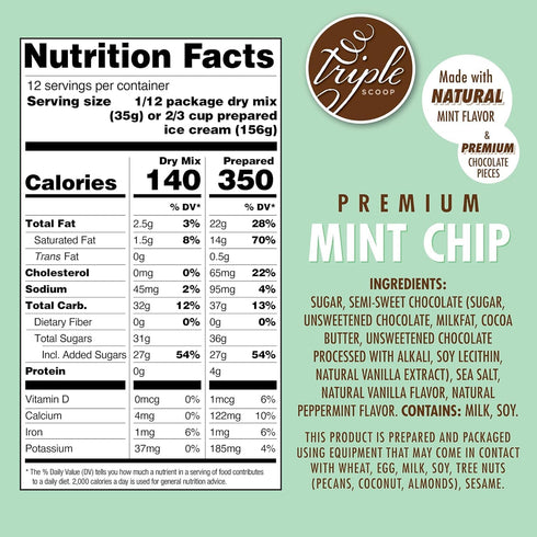 Pack (4) 5 Triple Scoop - Variety Ice Cream Mix, Mix For Ice Cream Maker. Simple, Easy, Delicious. From Gourmet Mix