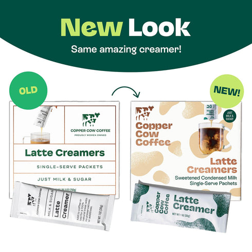 (25 pack) Packets Copper Cow Coffee Sweetened Condensed Milk Coffee Creamer Singles | Vietnamese Inspired Coffee